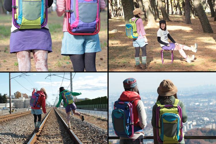 ISPACK Adventure Backpack Turns Into a Chair When Needed