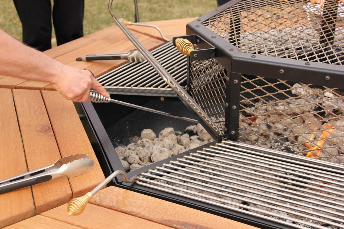 This Incredible Octagon Grilling Table Allows Everyone To Cook Their