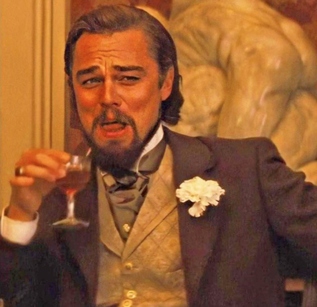 There's Now a Leonardo DiCaprio Laughing Meme Face Mask