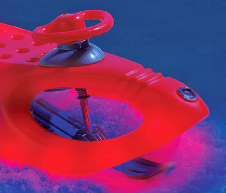 This LightUp Alpine Sled Makes For Great Nighttime sledding