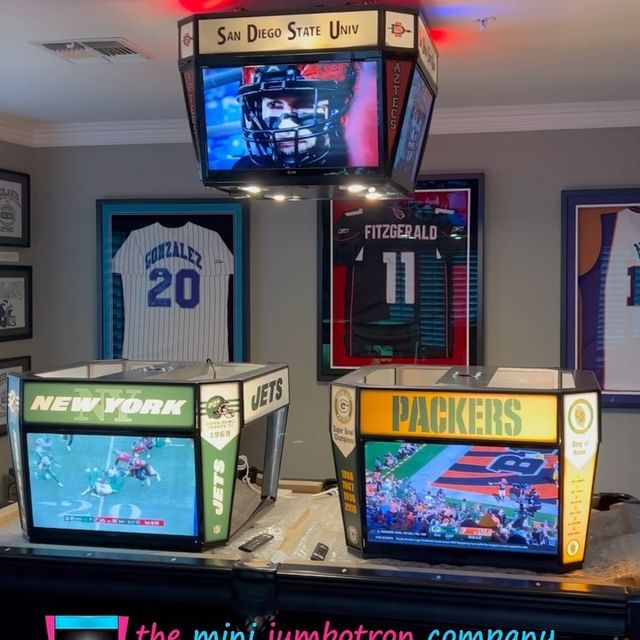 This Mini Jumbotron Is a 4 Sided TV You Can Mount In Your Man Cave For