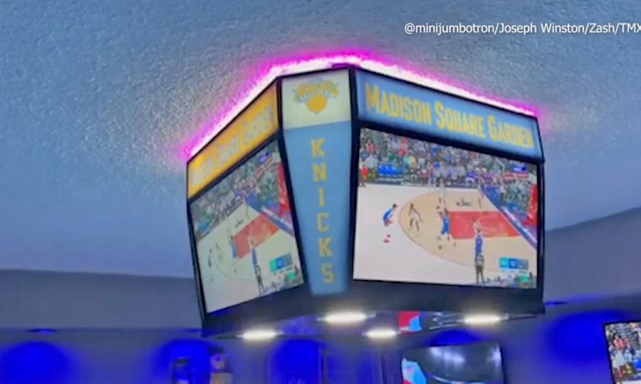 This Mini Jumbotron Is a 4 Sided TV You Can Mount In Your Man Cave For