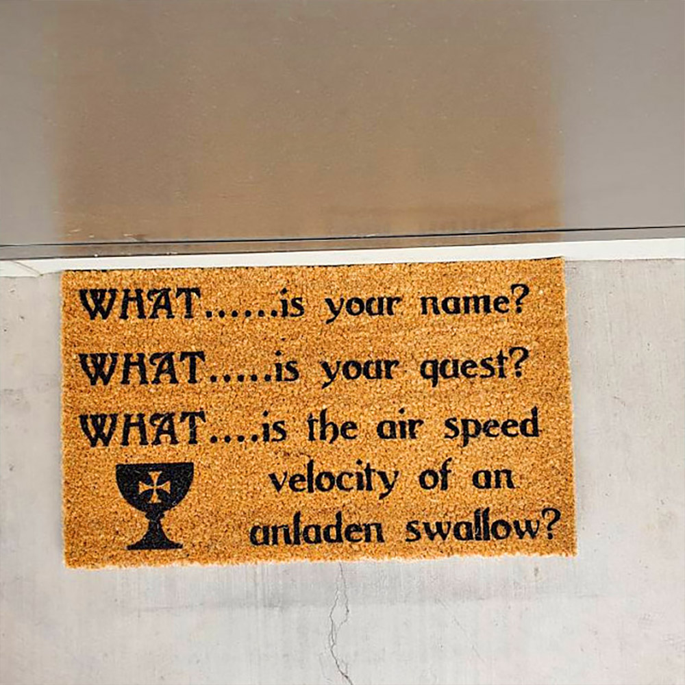 This Bridge Troll 3 Questions Doormat Belongs On Every Monty Python