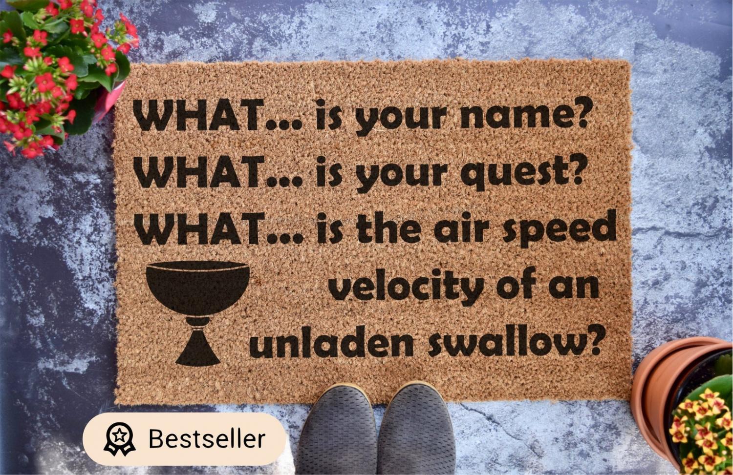 This Bridge Troll 3 Questions Doormat Belongs On Every Monty Python