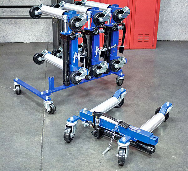 Hydraulic Car Dolly Lets You Move Your Car Around When Jacked Up