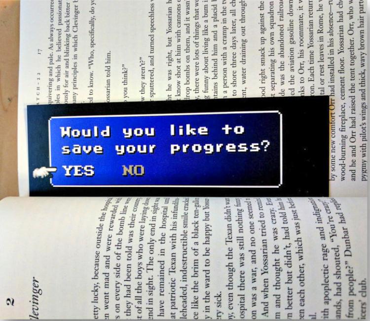 'Save Your Progress?' Geeky Video Game Bookmark