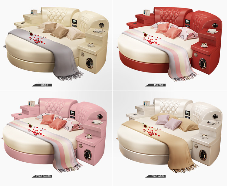 Ultimate Bed 2.0 Bed With Massage Chairs, Speakers, and TV