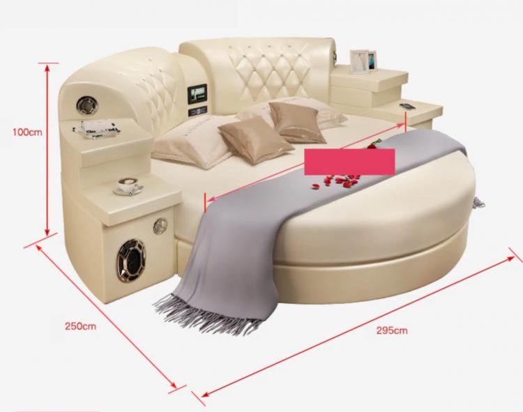 Ultimate Bed 2.0 Bed With Massage Chairs, Speakers, and TV