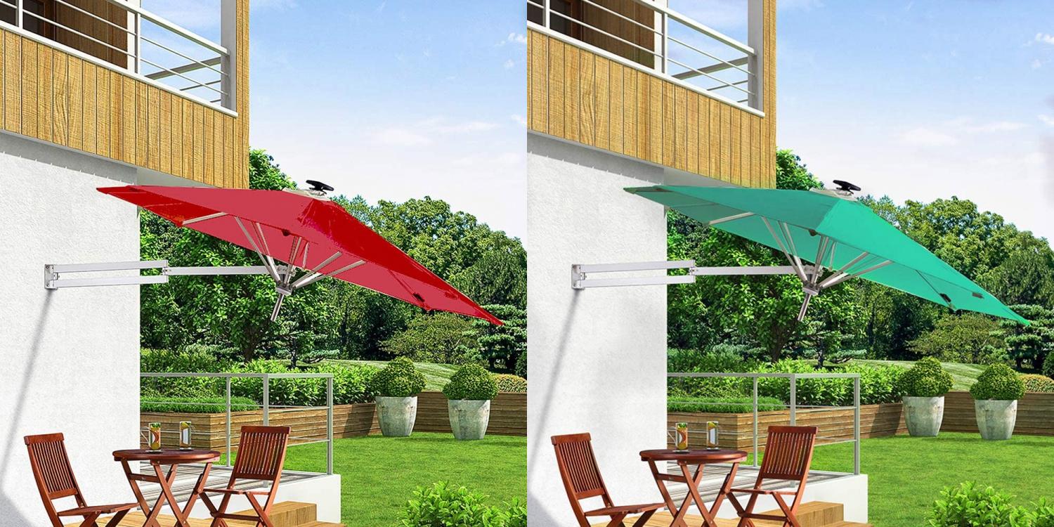 This WallMounted Umbrella Saves Floor Space On Your Patio Or Deck