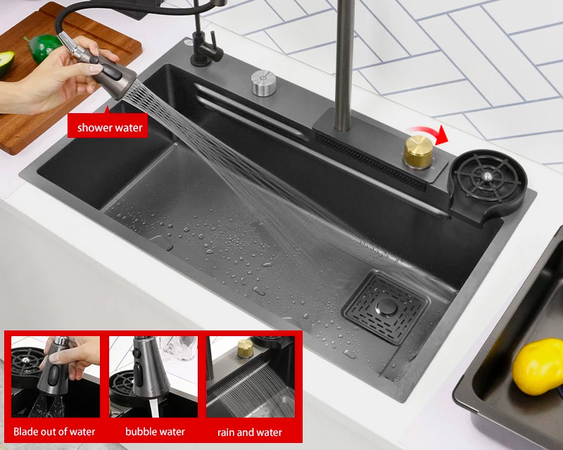 This Waterfall Kitchen Sink Might Be The Ultimate Modern Kitchen Accessory