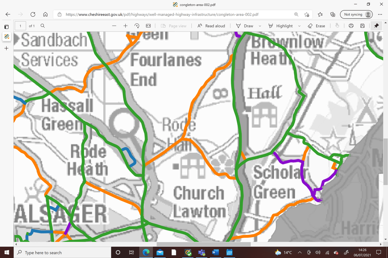 Cheshire East Highways Winter Gritting Schedule Odd Rode Parish Council