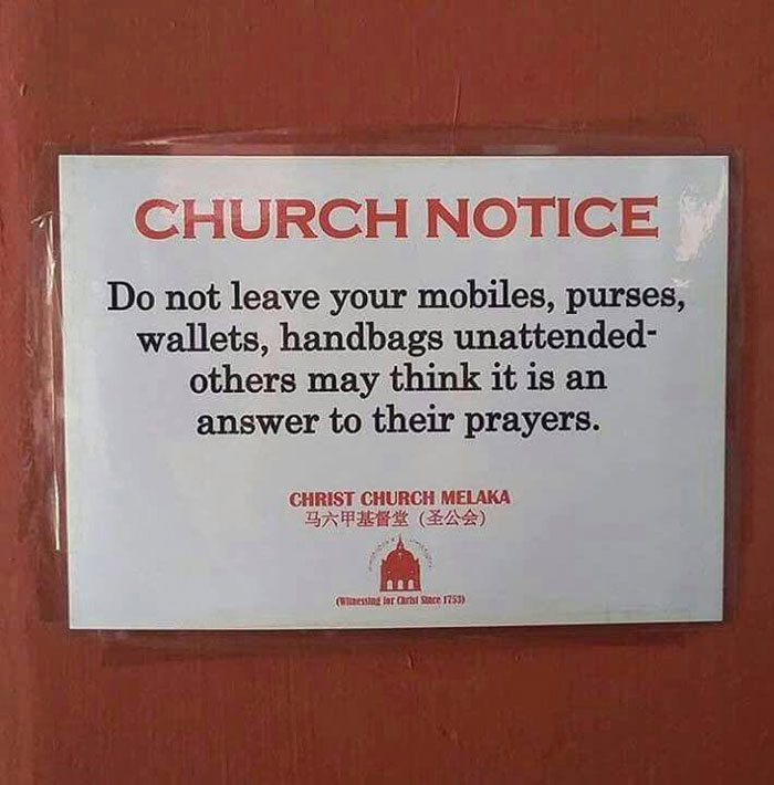 Church Notice Odd Stuff Magazine