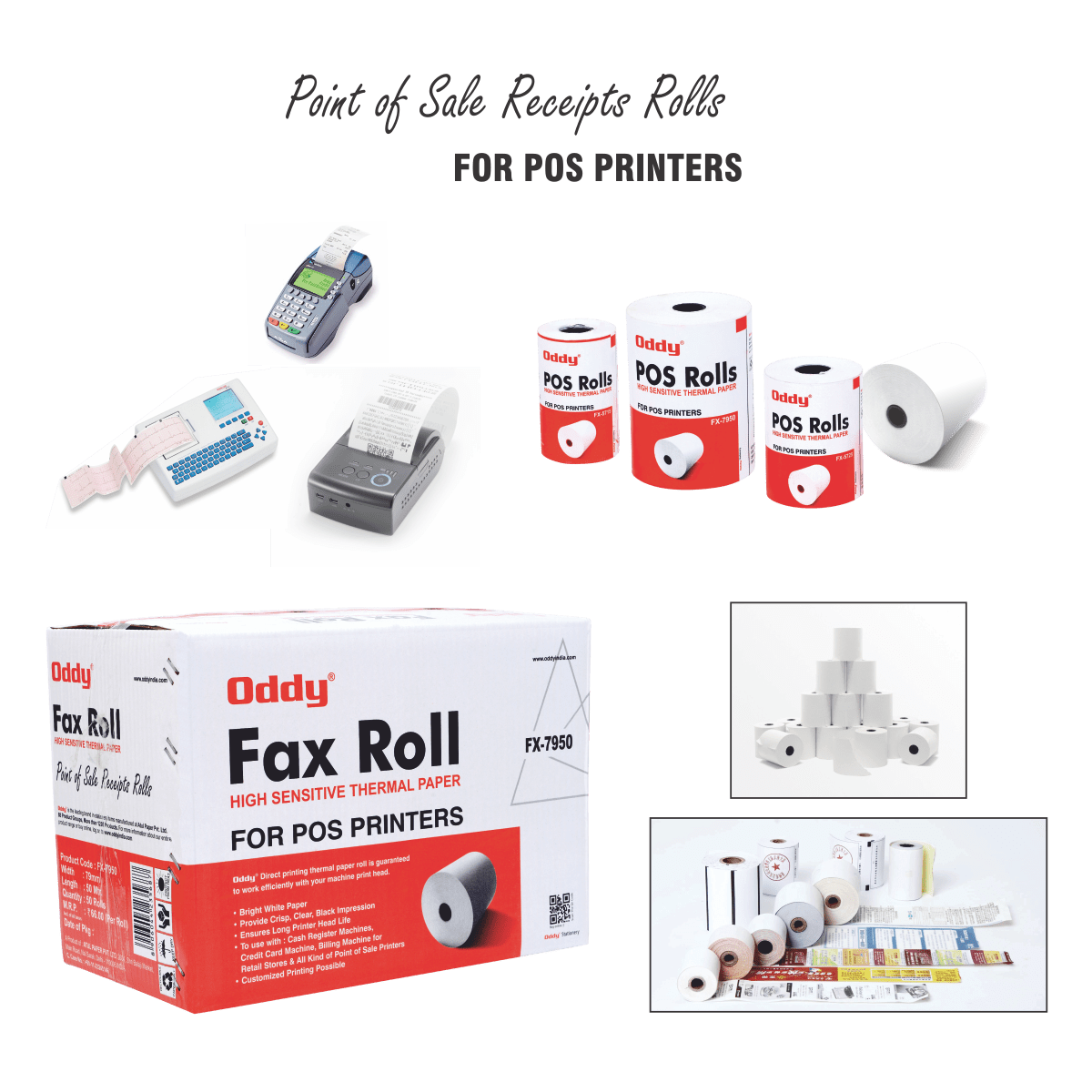 Fax Paper Rolls Thermal Paper Rolls Oddy India