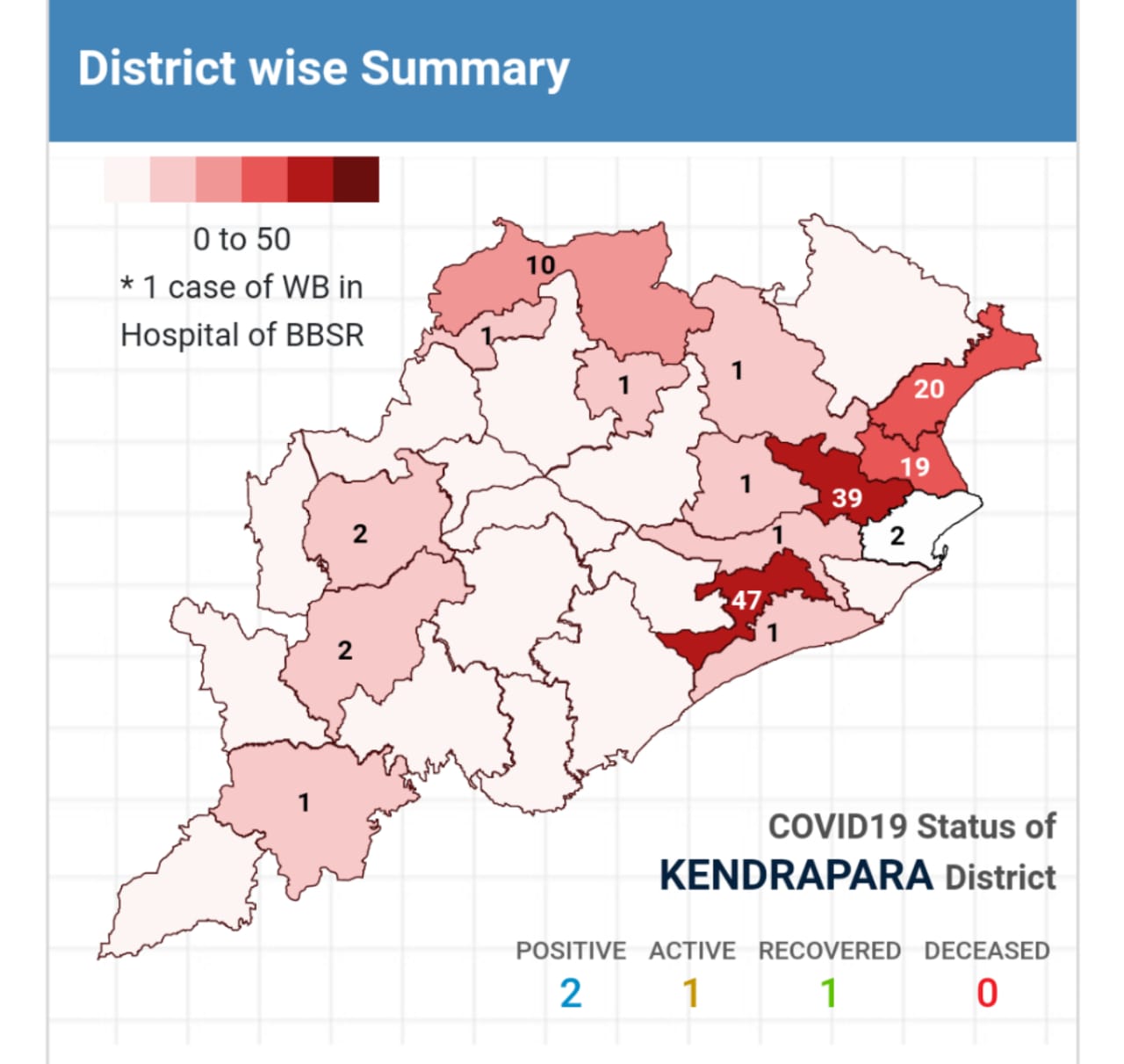 Kendrapara In Odisha Map 14 Corona Patients In Odisha Recover; This District Now Has 'Zero