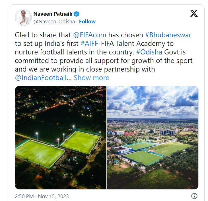 India's 1st AIFFFIFA Talent Academy To Be Inaugurated In Bhubaneswar