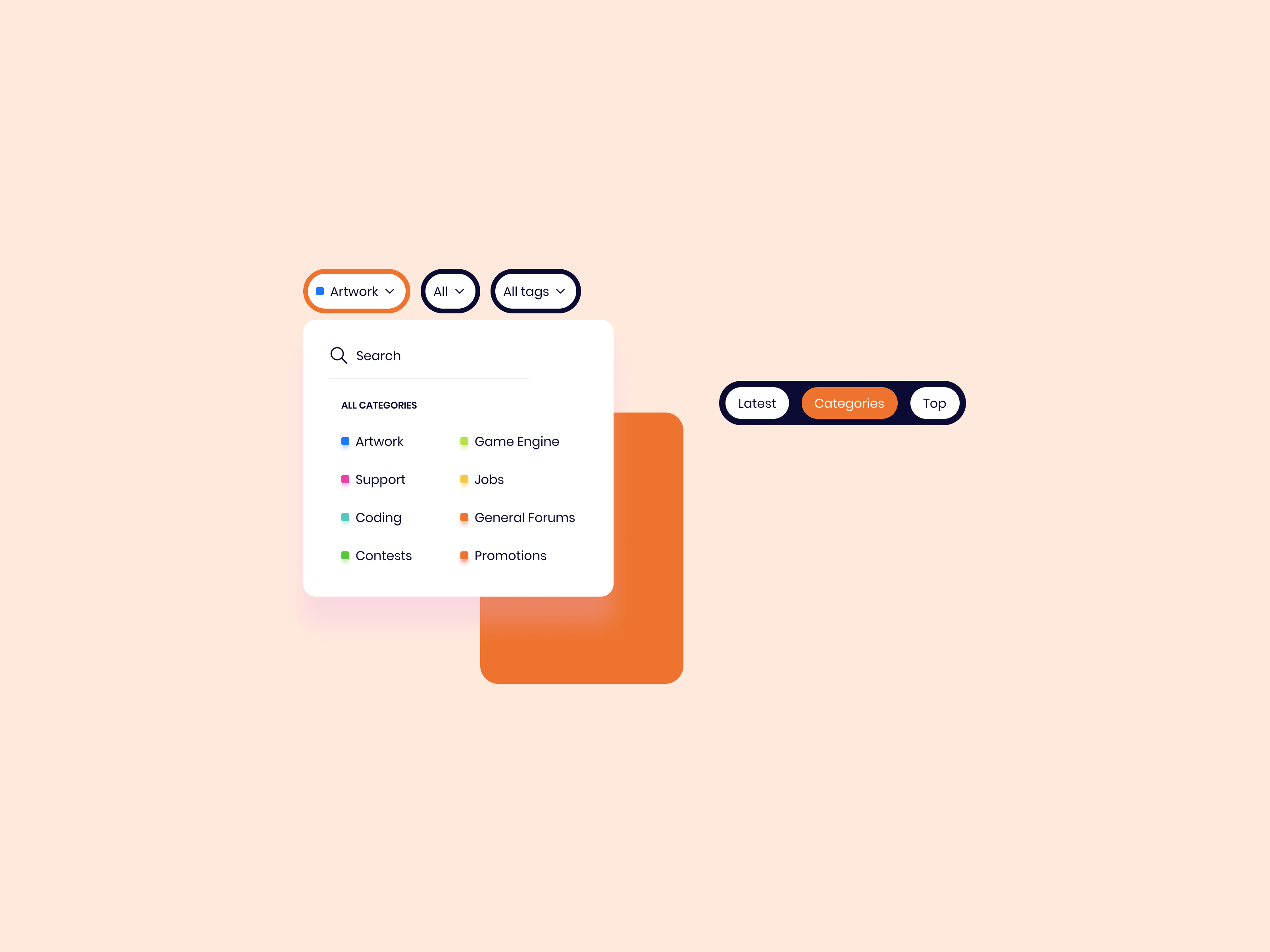 Filter dropdown UI Design Oditory