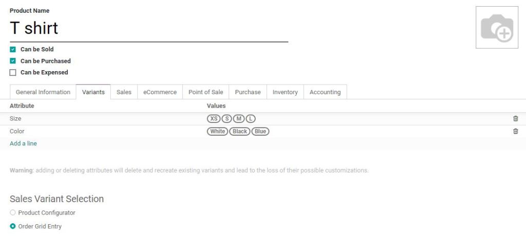 Using variants (colour, size, fit) – Odoo tricks and tips