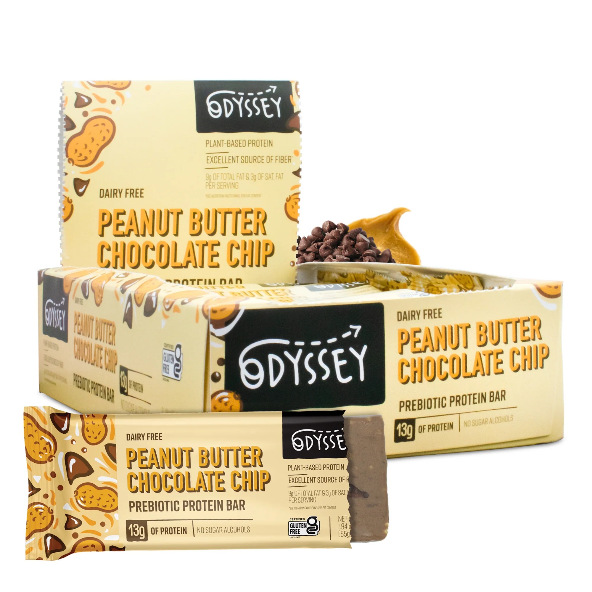 Peanut Butter Chocolate Chip PlantBased Protein Bar Gut Health