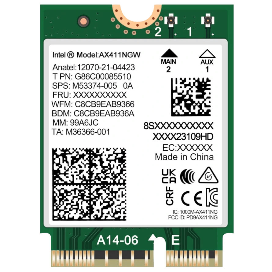 Intel AX411 (AX411NGW) WiFi/BT Network Adapter Drivers (Windows 11/10