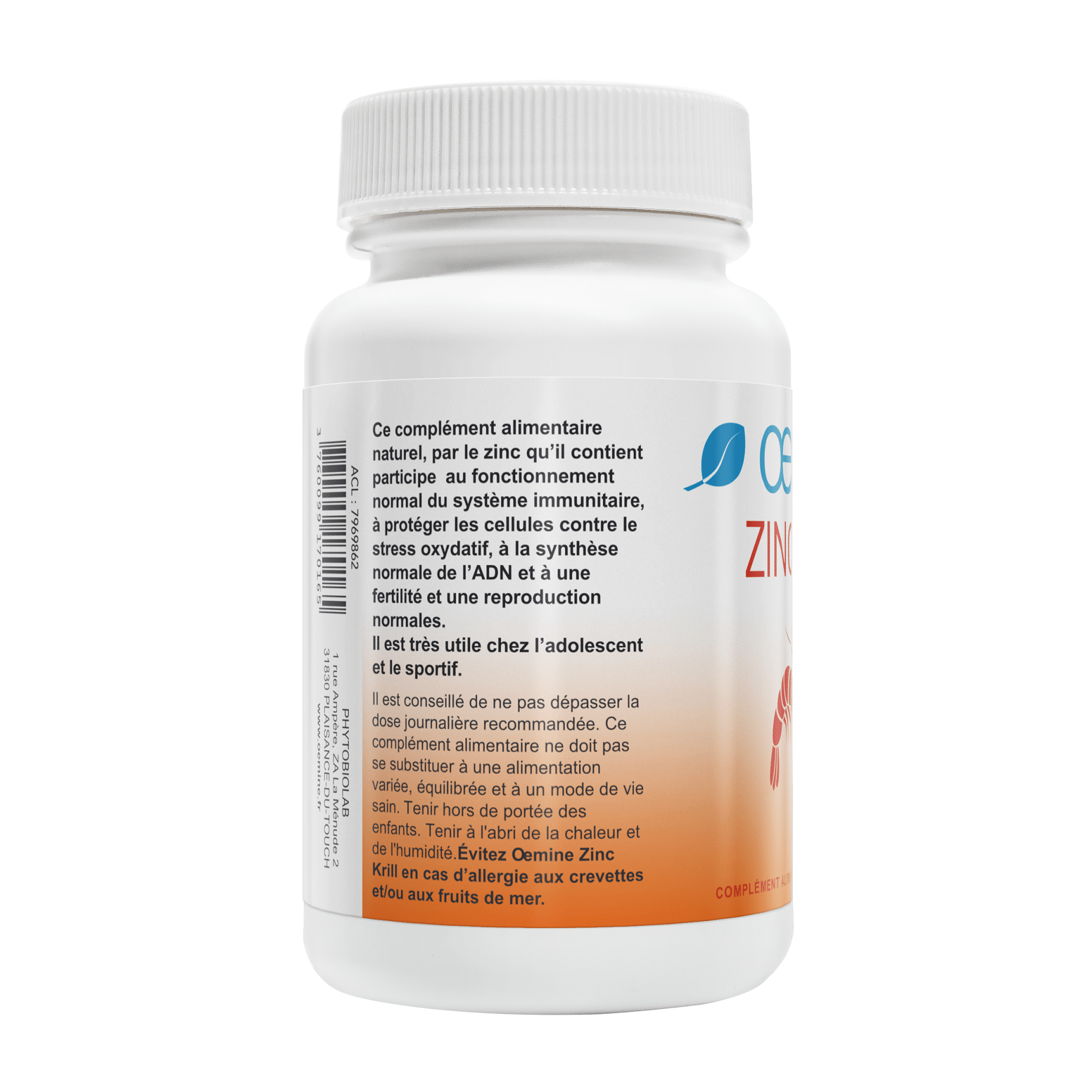 Zinc Krill Oemine Oemine Ma Santé au naturel