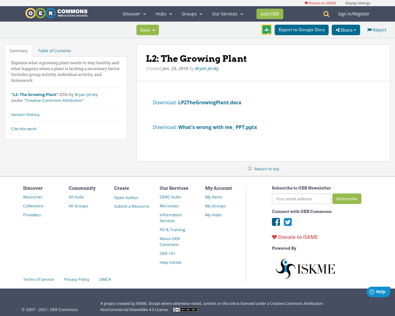 L2 The Growing Plant OER Commons