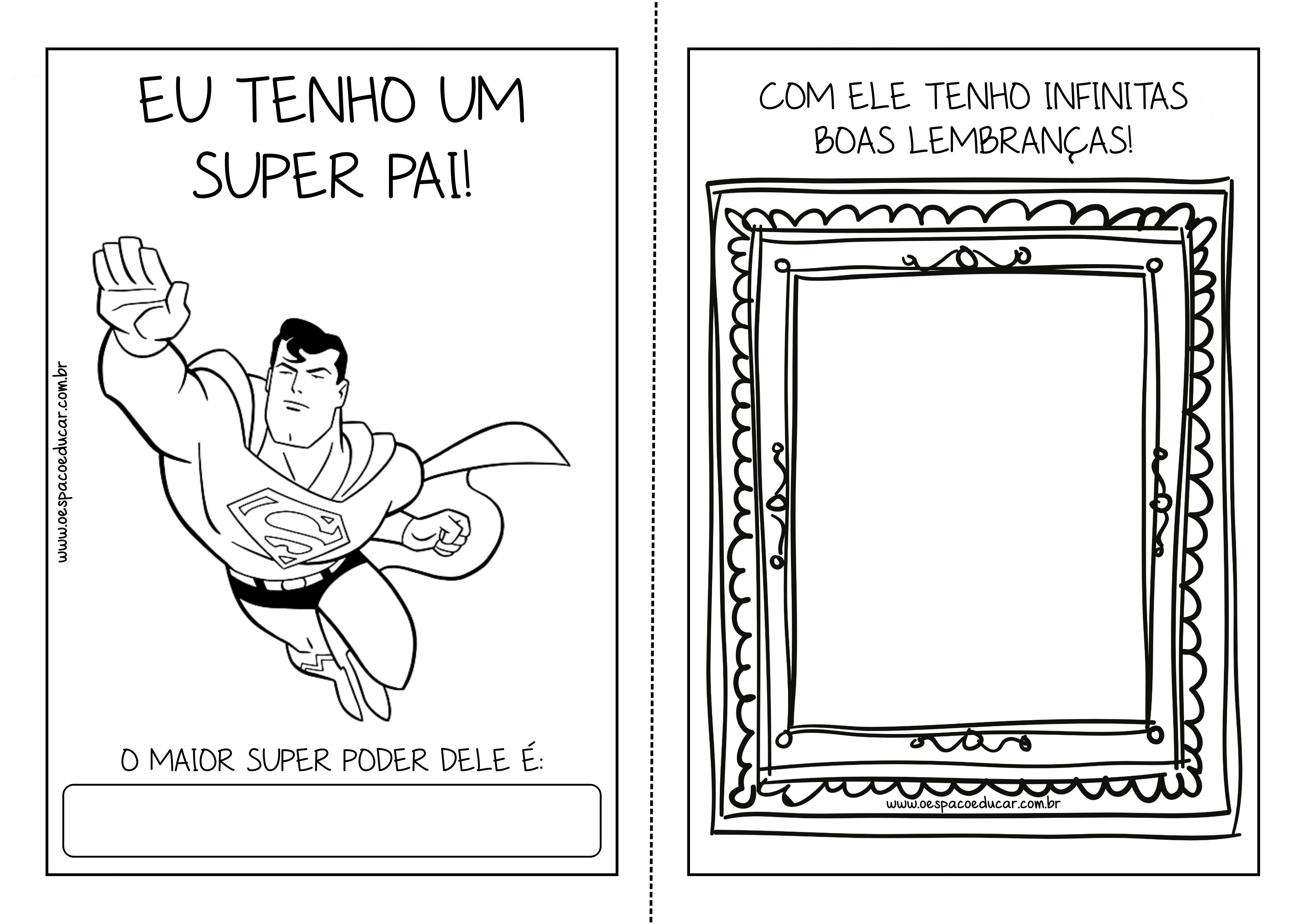 Dia dos pais "Livro do papai" para alunos(as) em Alfabetização Blog