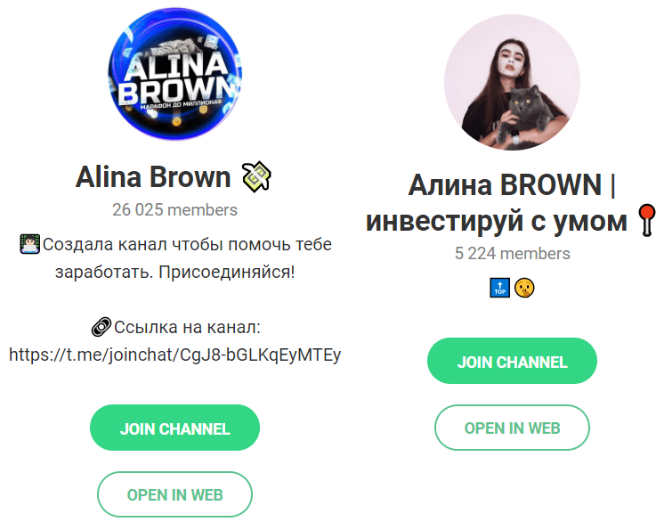 «Alina Brown» и «Алина BROWN инвестируй с умом» Отзывы и Обзор — Ofbez