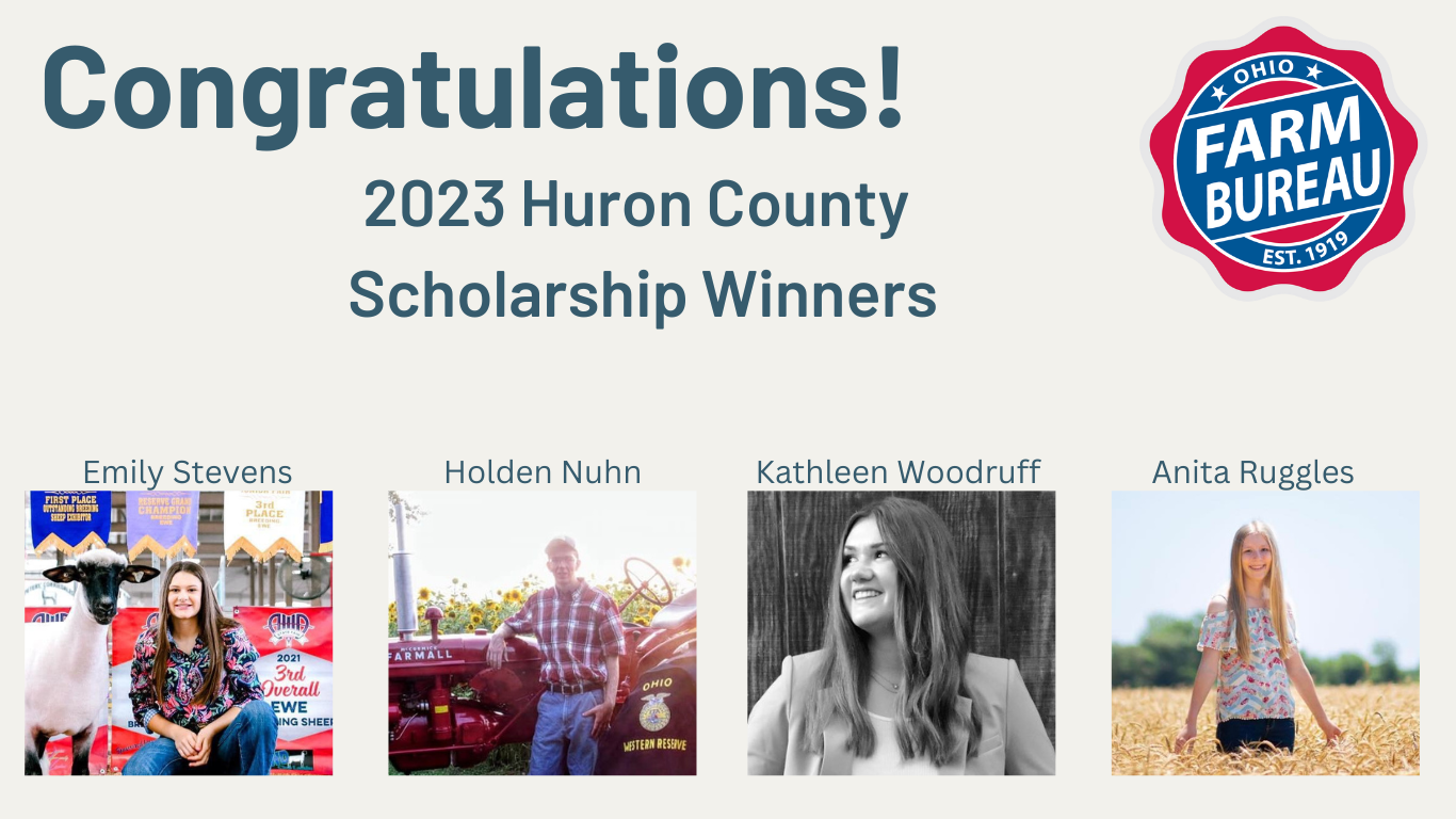 Huron County Scholarship Recipients Ohio Farm Bureau