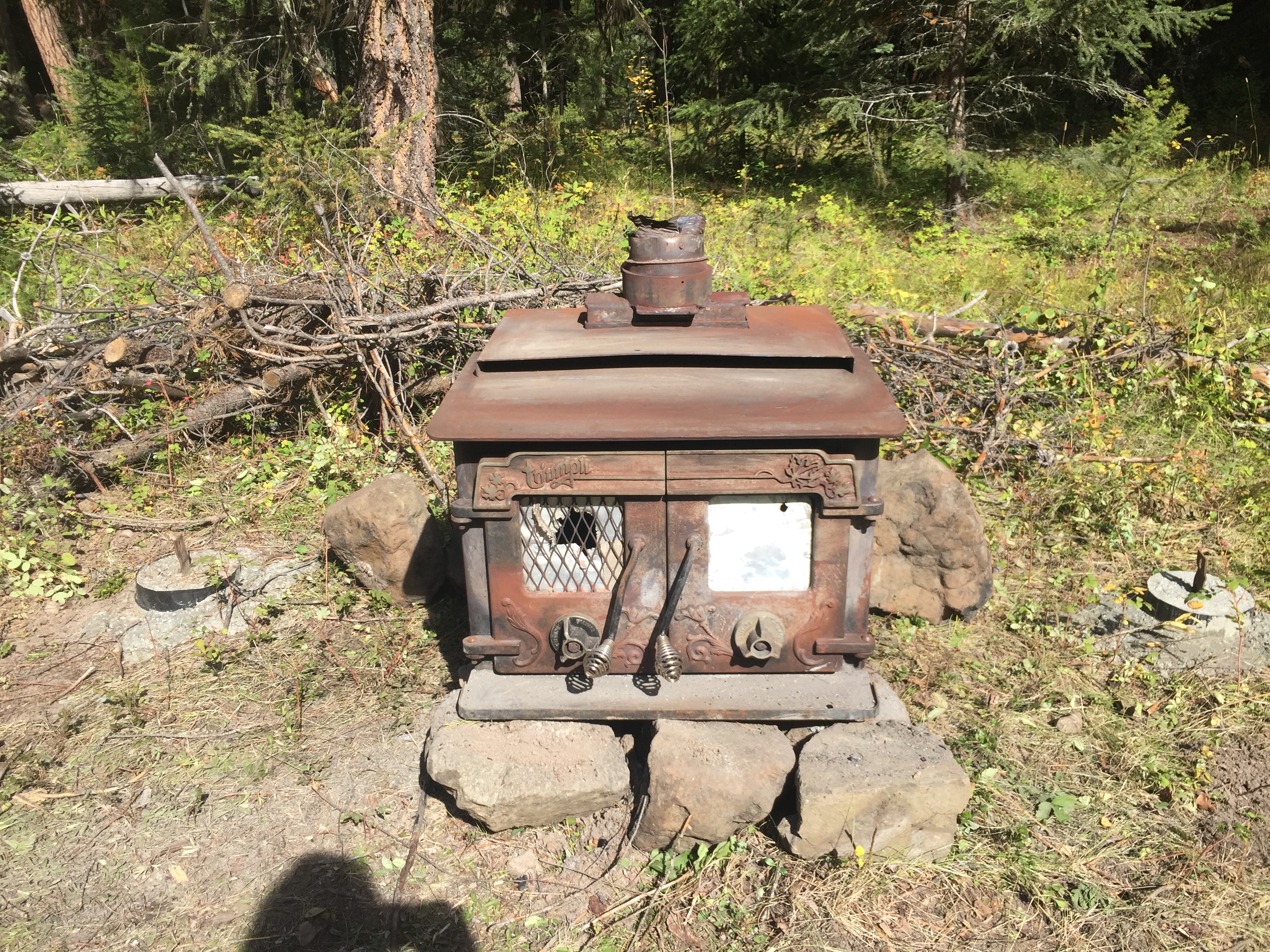 Old Wood Stove Off Grid Cabin Living