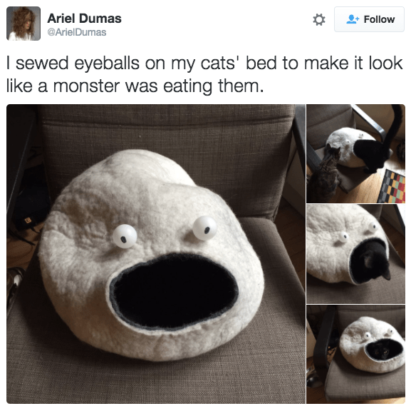 monster cat bed