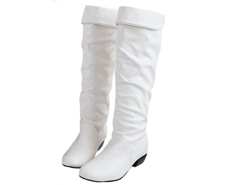 Wide calf wedding boots: the white, the 
