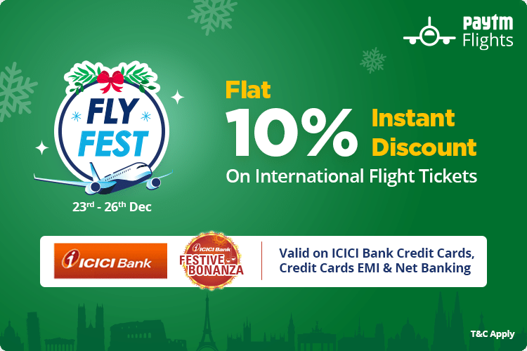 Festive International Flights Offer Get Great Deals on ICICI Bank