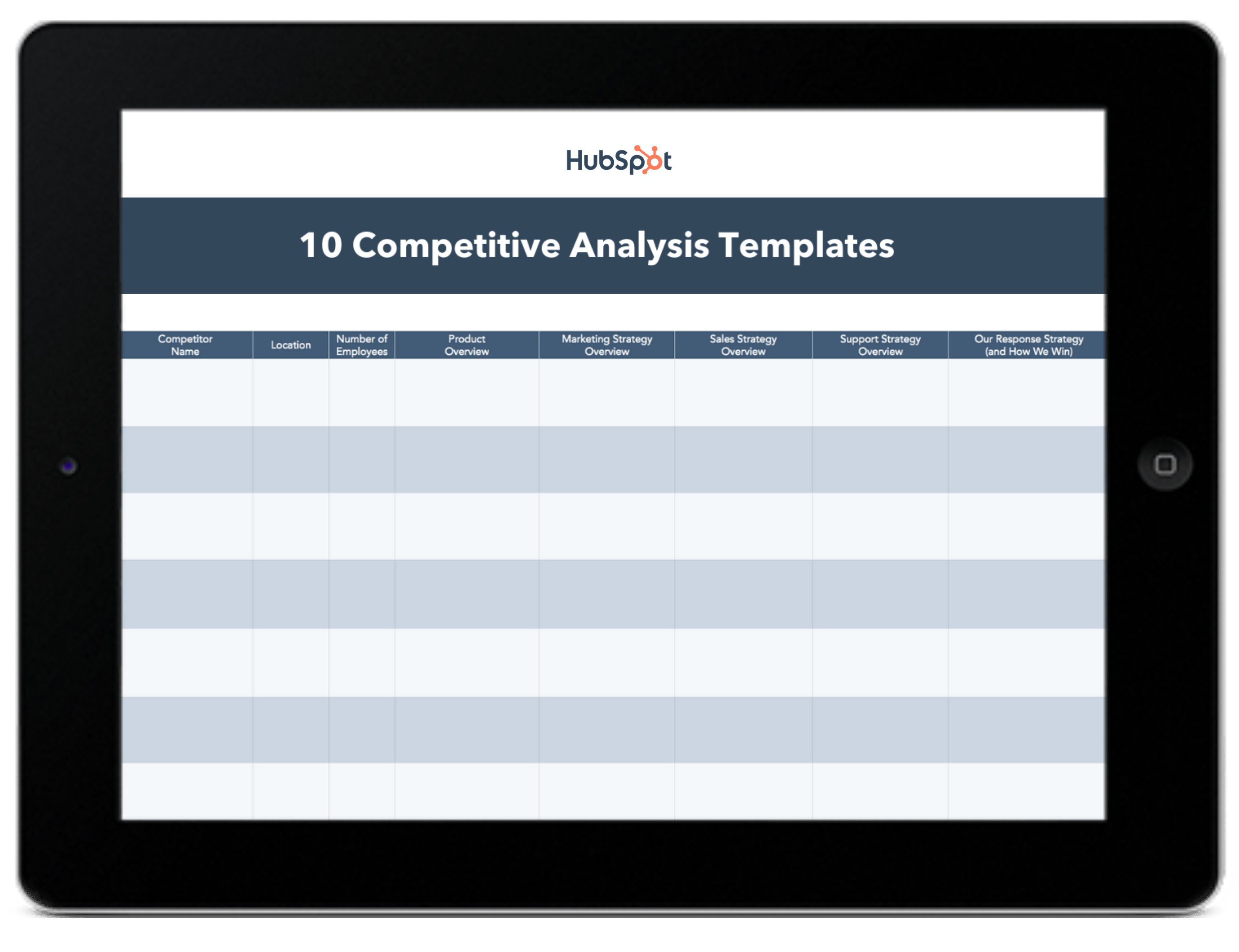 Competitor Product Analysis Template