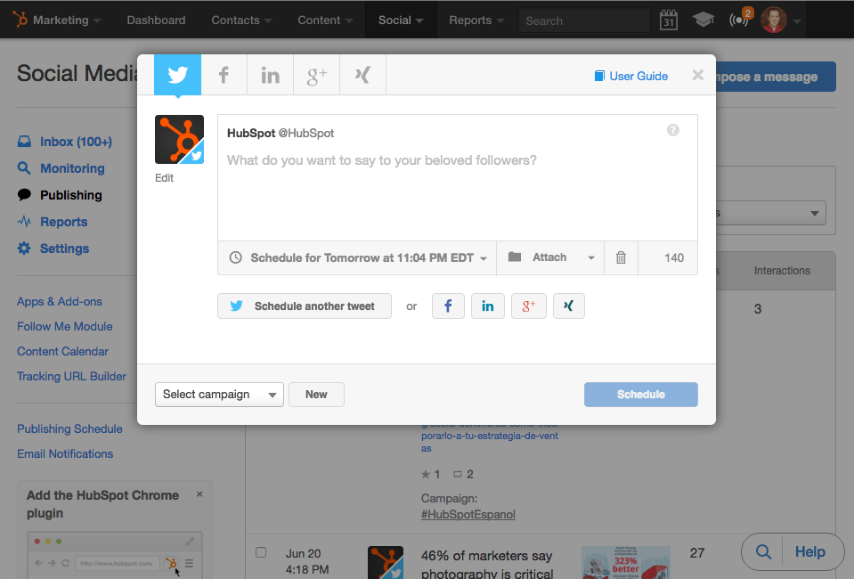 Social Media Tools Free Trial HubSpot