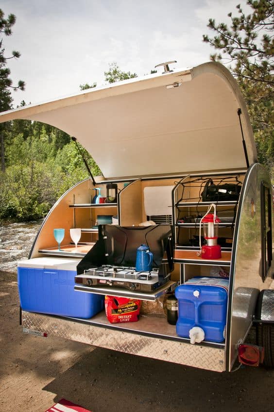 Tiny but Mighty Teardrop Campers with Kitchens Offer Big Advantages