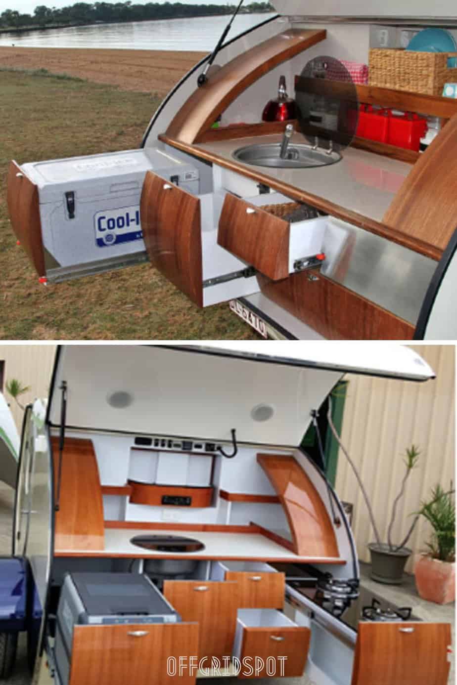 Tiny but Mighty Teardrop Campers with Kitchens Offer Big Advantages