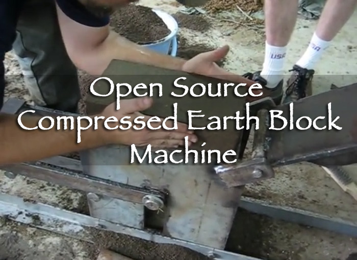 Open Source Compressed Earth Block Machine Off Grid World