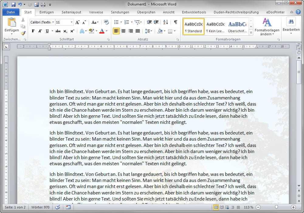 Hintergrundbild in Word 2010 einfügen › OfficeTipps & Tools