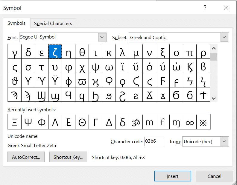 Zeta lower case ζ symbol in Word, PowerPoint and Office Office Watch