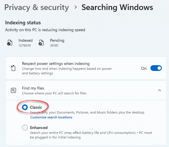Force Windows indexing to run faster (2023)