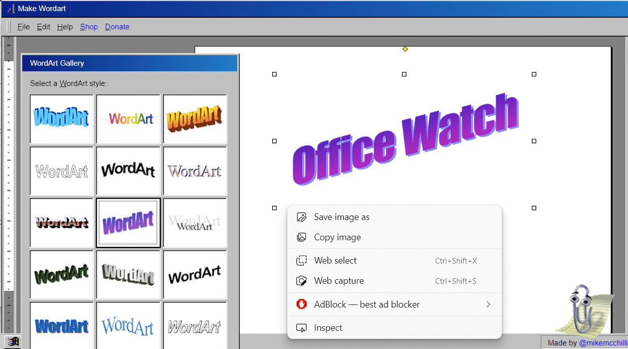Bring back the 90's with online WordArt Office Watch