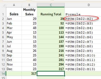 Excel Running Total: How to Calculate Accumulative Totals in Excel
