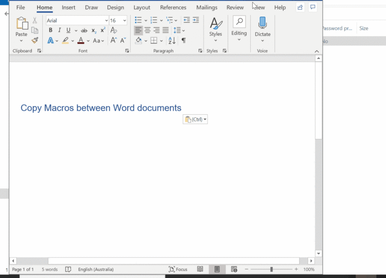 Copy Macros Between Word Documents Office Watch