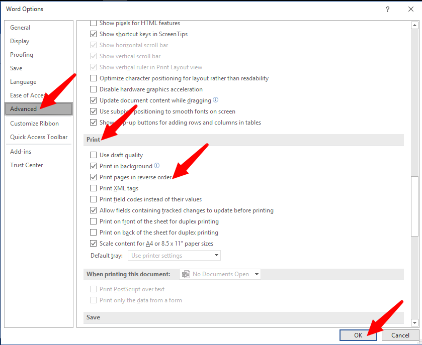 How to Print in Reverse Order in Word OfficeBeginner