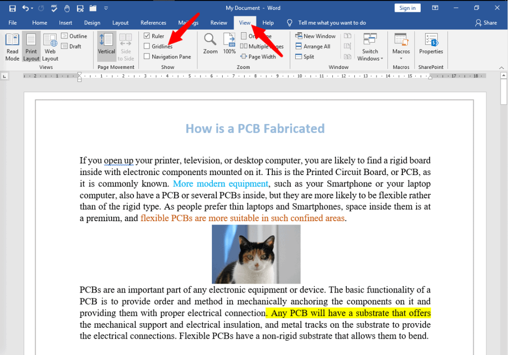 How to Print Gridlines in Word OfficeBeginner