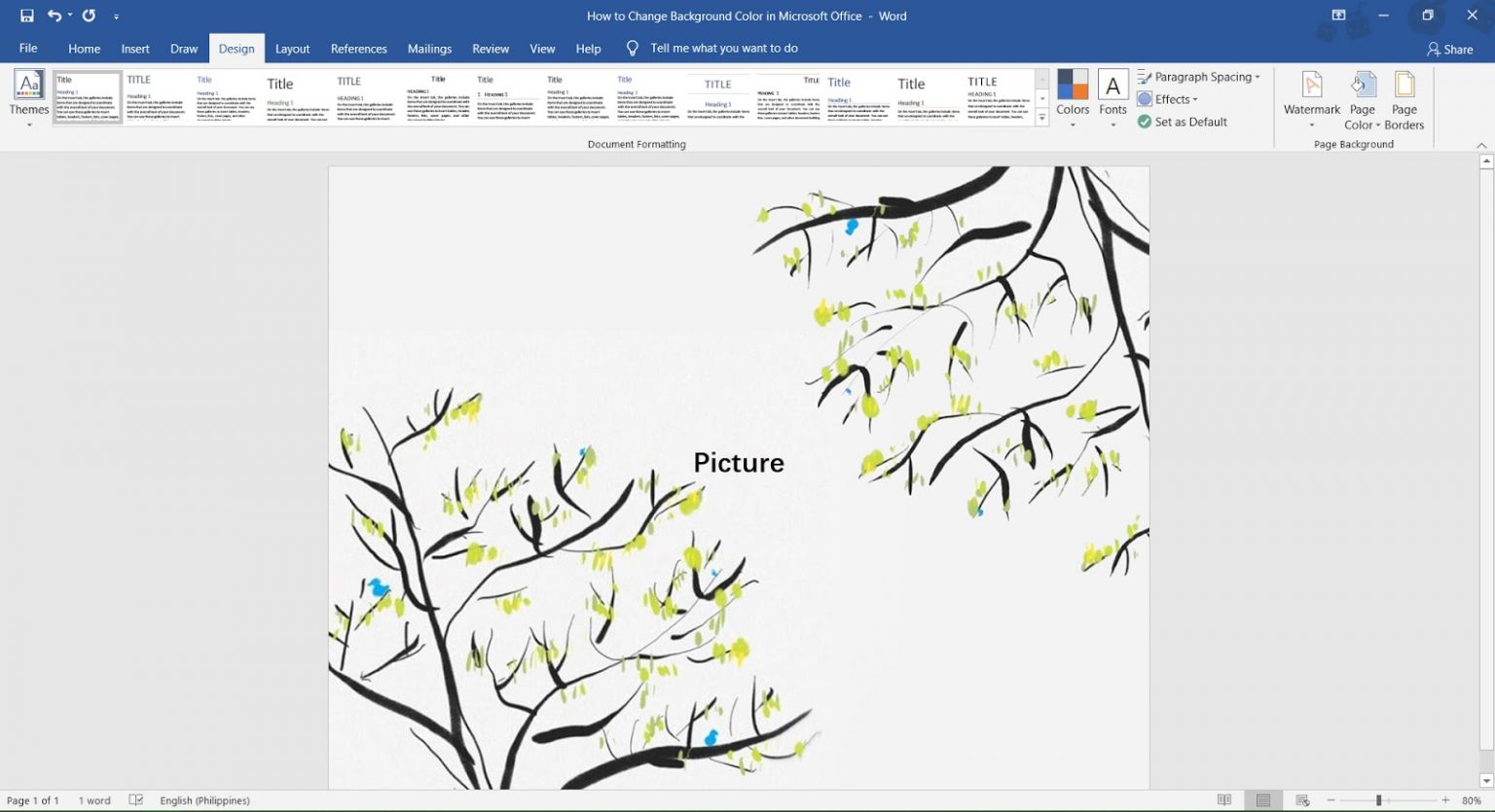 How to change background color in MS Word OfficeBeginner