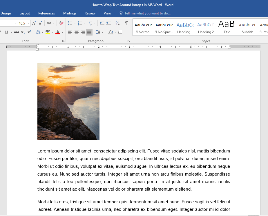 How to Wrap Text Around Images in MS Word? OfficeBeginner