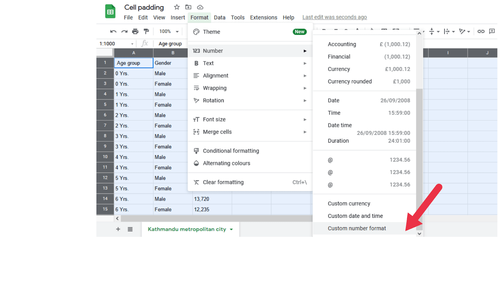 How to Change Cell Padding in Google Sheets OfficeBeginner