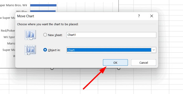 How to Move a Chart to a New Sheet in MS Excel - OfficeBeginner