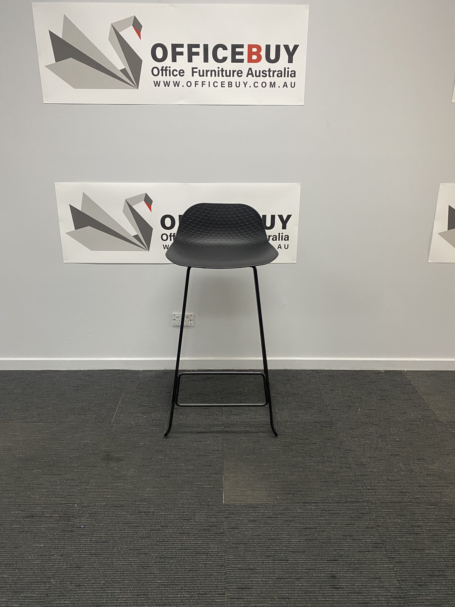 Second Hand Bar StoolBlack Seat with Black legs8 available OfficeBuy